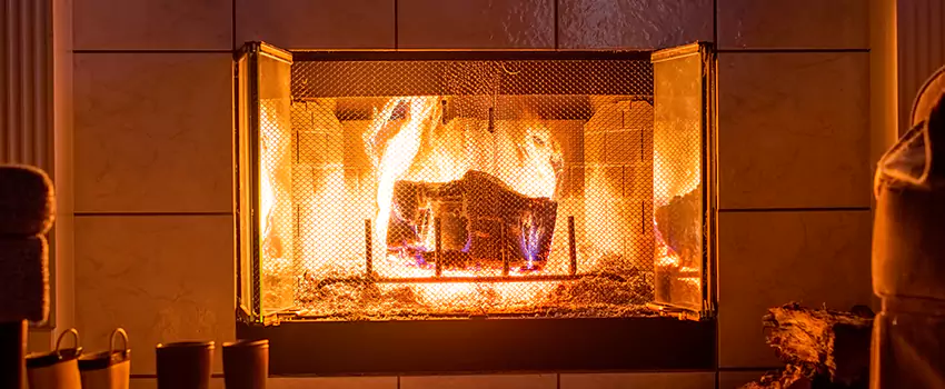 Mendota Hearth Landscape Fireplace Installation in Amesbury, Massachusetts